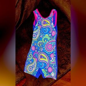 Snowflakes Design gymnastics biketard